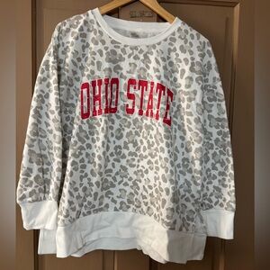Ohio State Women's Gray and White Sweatshirt